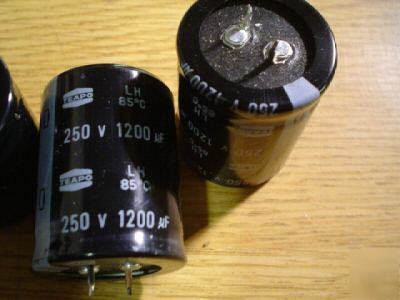 New 2PCS teapo 250V 1200UF snap in capacitors 