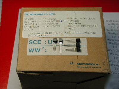 New motorola SPF3132 (82 8S49)p channel fet to-92 