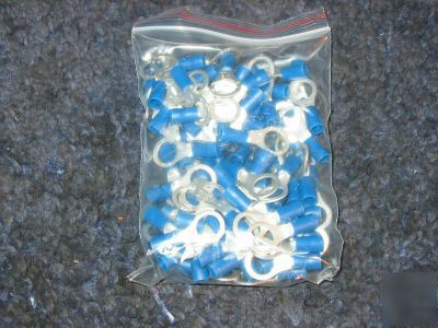 100 count blue ring terminals 16-14 gauge 5/16