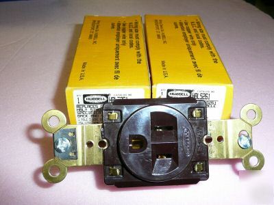 3) HUBBELL5261 straight blade receptacle 5-15R,type 