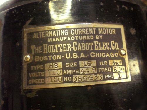 Antique/vintage electric motor 110/120 volts ac