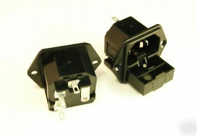 Bulgin PF0002 flange mount fused iec chassis connectors