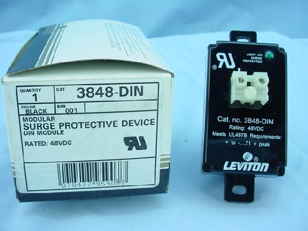 Leviton equipment surge protector suppressor din 48VDC