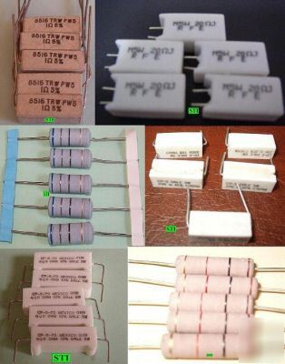 Lot of 30 5W 5 watt resistors 6 values x 5 each- bonus