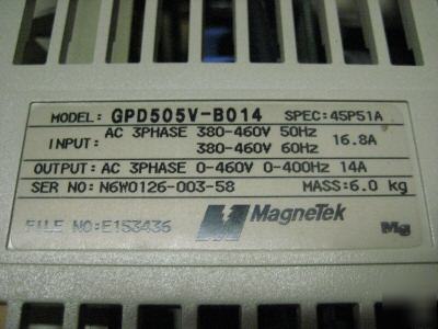 Magnetek gpd 505 vs drive 10 hp GPD505V-B014 GPD505