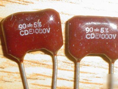 New 5PCS 1000V 90PF dipped silver mica capacitors 