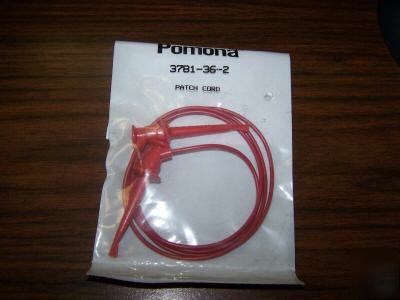 New pomona #3781-36-2 patch cord red lot of 10
