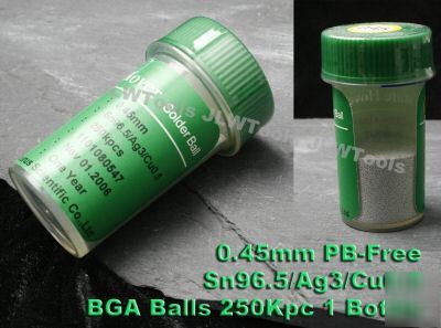 Pb free bga solder ball reballing balls 0.45MM 250K btm