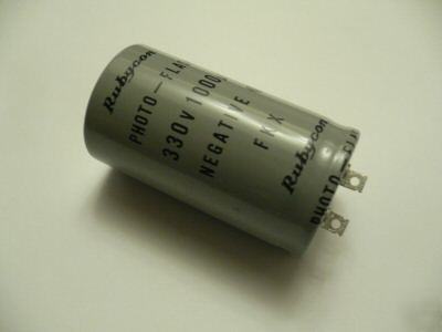 Rubycon strobe photo flash capacitor 1000UF 330V fkx