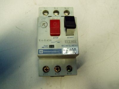 Telemecanique circuit breaker 0.4-.63A GV2-M04 - used