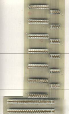 22 edge connectors on a pcb assembly