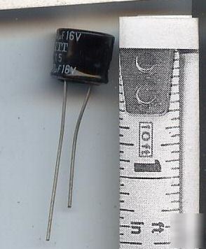 220UF / 16 volt electrolytic capacitor RADIAL100LOT