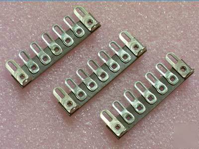 3) vintage mini 7 lug phenolic solder terminal strips