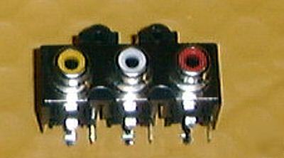 3X1 yellow/white/red rca pin jack phono jack 702PC case