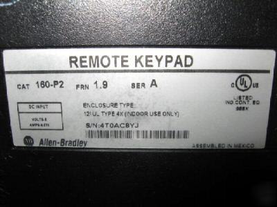 Ab allen bradley 160-P2 remote keypad series a frn 1.9