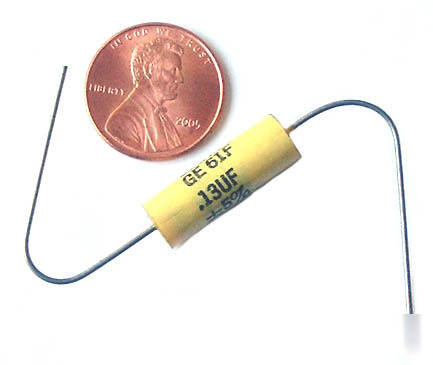 Axial film capacitors ~ .13UF 100V 5% (50)