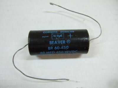 Beaver br 60-450 capacitor 60 mfd 450 wvdc im 85