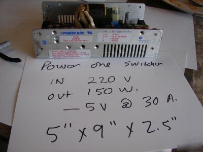 Cnc power supply input 220 vac, out -5 vdc 30 a.. 