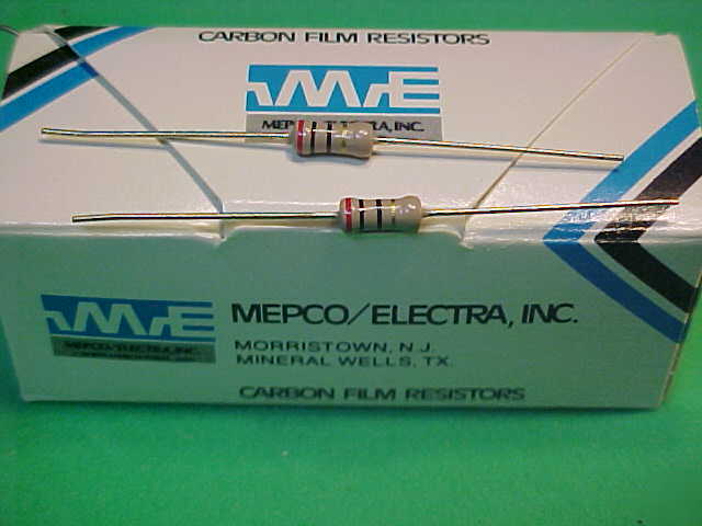 100PC mepco/electra 20 ohm 5% 1/2W carbon film resistor