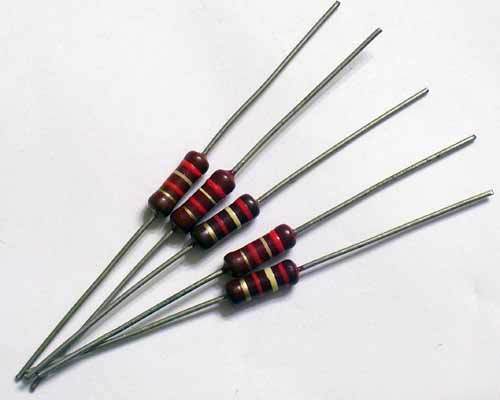 25) 2.4K ohm 1/2W piher hi-q carbon film resistors 5%
