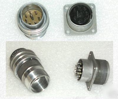 Amphenol connector 20-9P 20-9PF 8 pole male female pair