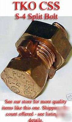 Lot of 20 copper alloy split bolt connector type s-4