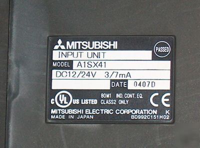 Mitsubishi plc input module A1SX41 w/ connector & sock