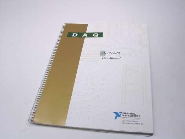 National instruments at-A0-6/10 daq user manual