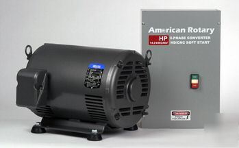 New 15 hp soft start hd cnc rotary phase converter