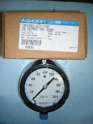 New ashcroft duraguage solid front 1279SS 200PSI