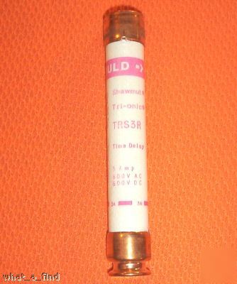 New gould shawmut trs-3-r tri-onic fuse TRS3R 3 amp nnb