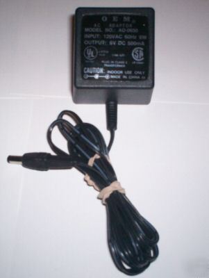 Oem brand ac adaptor 120V ac 6V dc ad-0650 power supply