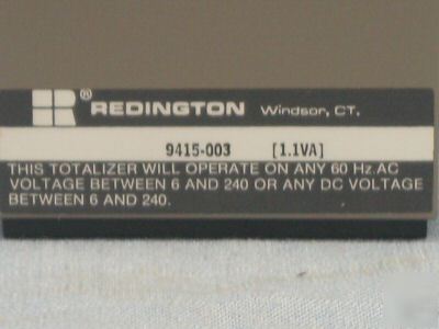 Redington totalizing counter 9415-003 1A355