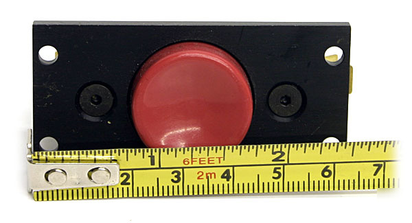 Unimax red push button switch on black mount model 8845