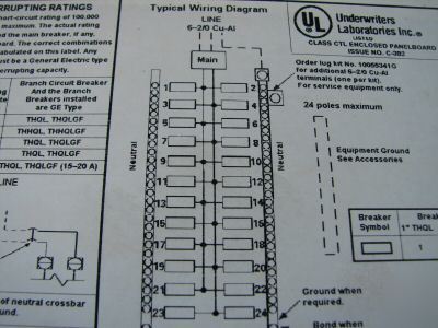 Ge power mark gold load center geh-6482 #107EE