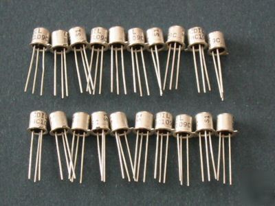 20 of transistors BC109 c low noise vintage metal case