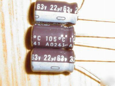 200 nichicon 63V 22UF radial capacitors low esr 105C
