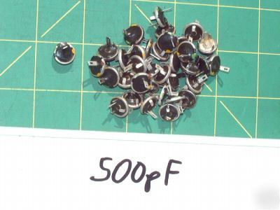 Capacitors button mica 500PF 11 vintage nos