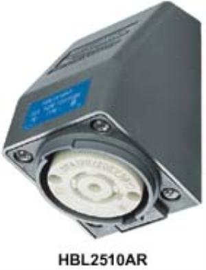 Hubbell HBL2510AR twist-lock safety-shroud receptacle