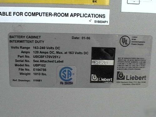 Liebert 300 series - 15 kva ups -480/120/208 v- 3 phase