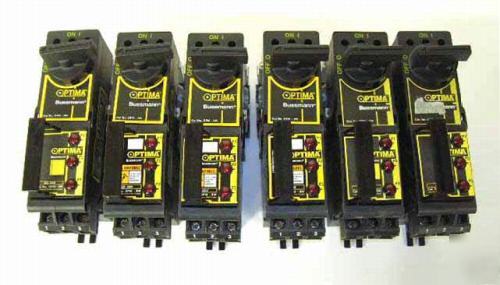 Lot of 6 - bussman optima opm-sw protection module