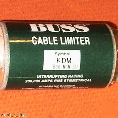 New buss cable limiter kdm 500 mcm cu 600 volt fuse 