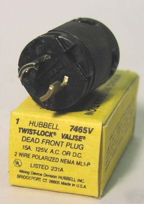 New hubbell HBL7465V nema ML1P plug 7465V 