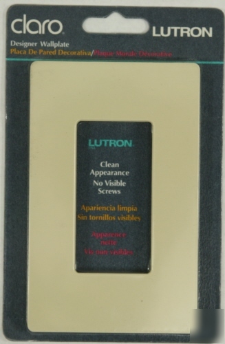 New lutron cw-1-iv claro wallplate ivory 