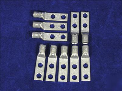 New t&b # 4 compression lug p/n 54206, 2 hole lot of 10 