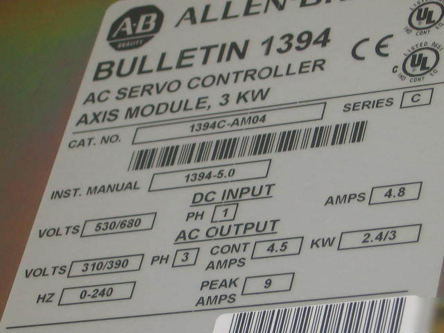 Ab allen-bradley ac servo controller motor cable 1394C