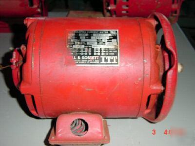 Bell & gossett 1 hp electric motor #M98551 rebuilt