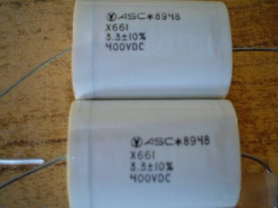 New 10PCS 400V 3.3UF asc axial mylar capacitor 