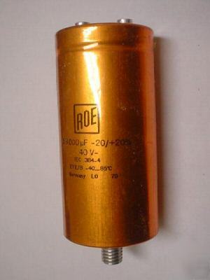 New 2 roe 40V 68000UF computer grade capacitors w/ stud 