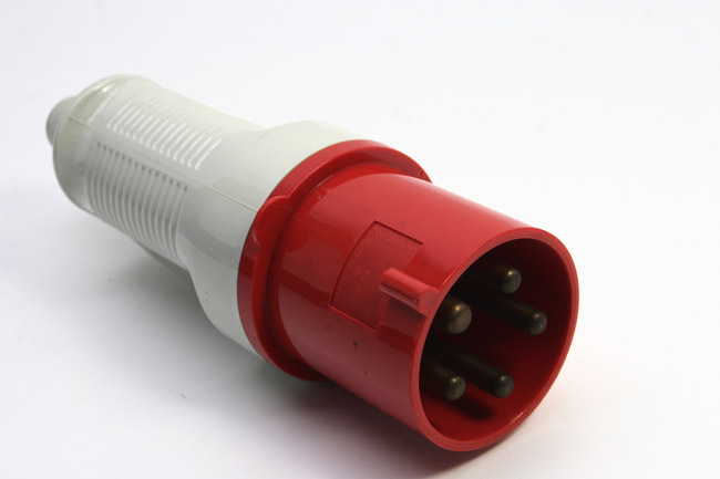 Walther red industrial plug 4 pin + earth type 230 380V